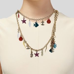 JUST CAVALLI Enameled Charm Multi-strand Necklace